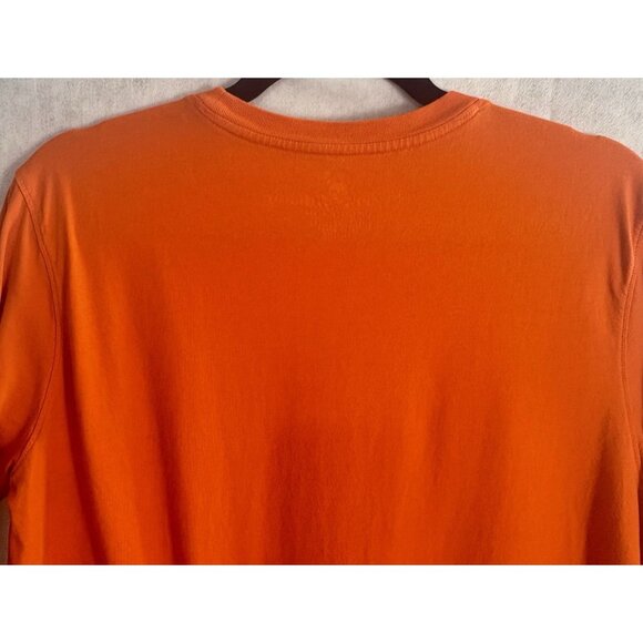 PSYCHO BUNNY Men Tee Long Sleeve Graphic Print Crew Neck Sz M Orange Casual 3-27 - Picture 5 of 12